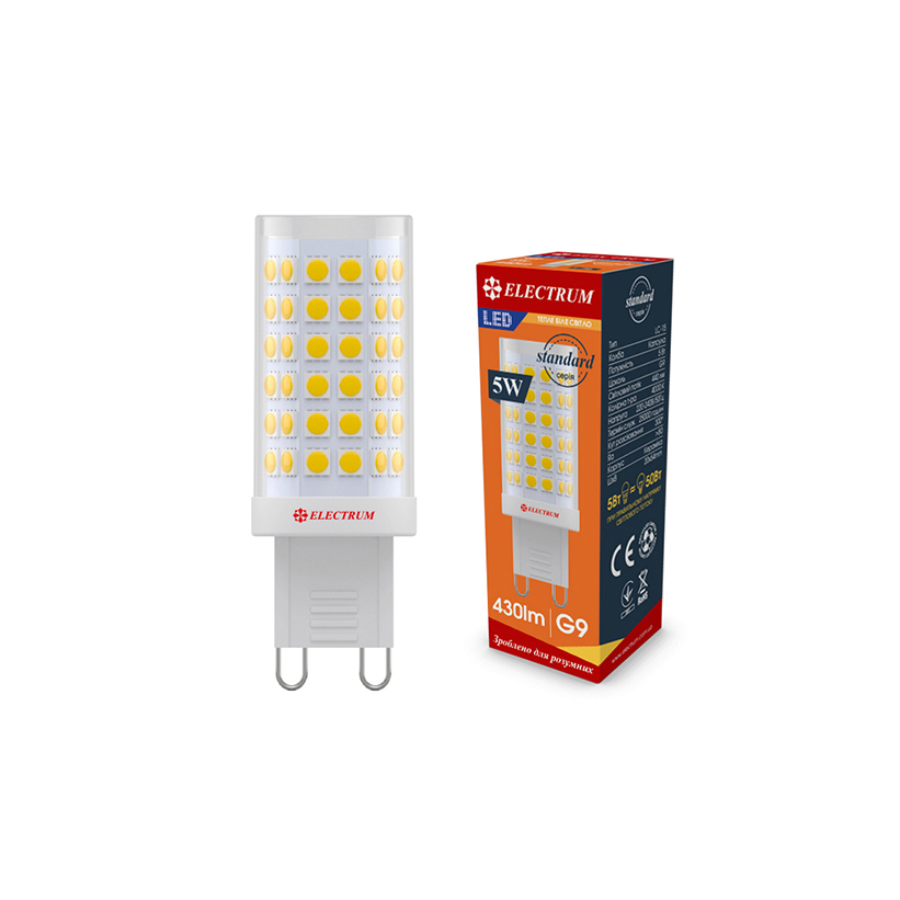 Лампа світлодіодна капсула ELECTRUM 5W Cer LC-15 G9 3000K